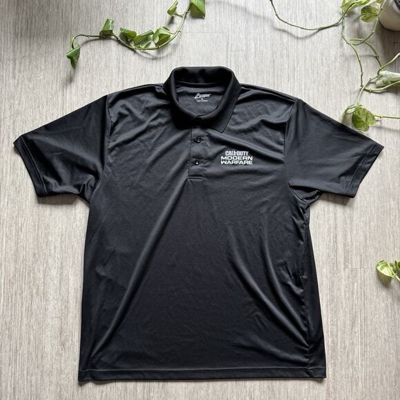 Call of Duty Other - Call of Duty Modern Warfare Shirt Pro Gamer Polo Black Mens XL Short Sleeve